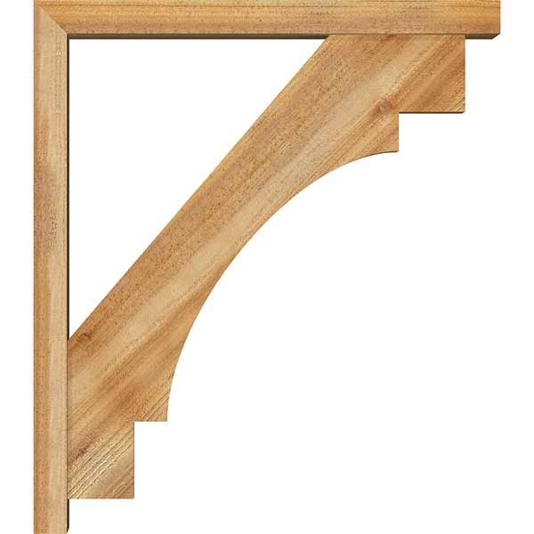 Rough Sawn Bracket with Offset Brace, Western Red Cedar B6097