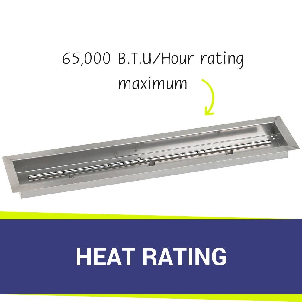 36x22 x 6x22 Stainless Steel Linear Drop-In Fire Pit Pan F35633