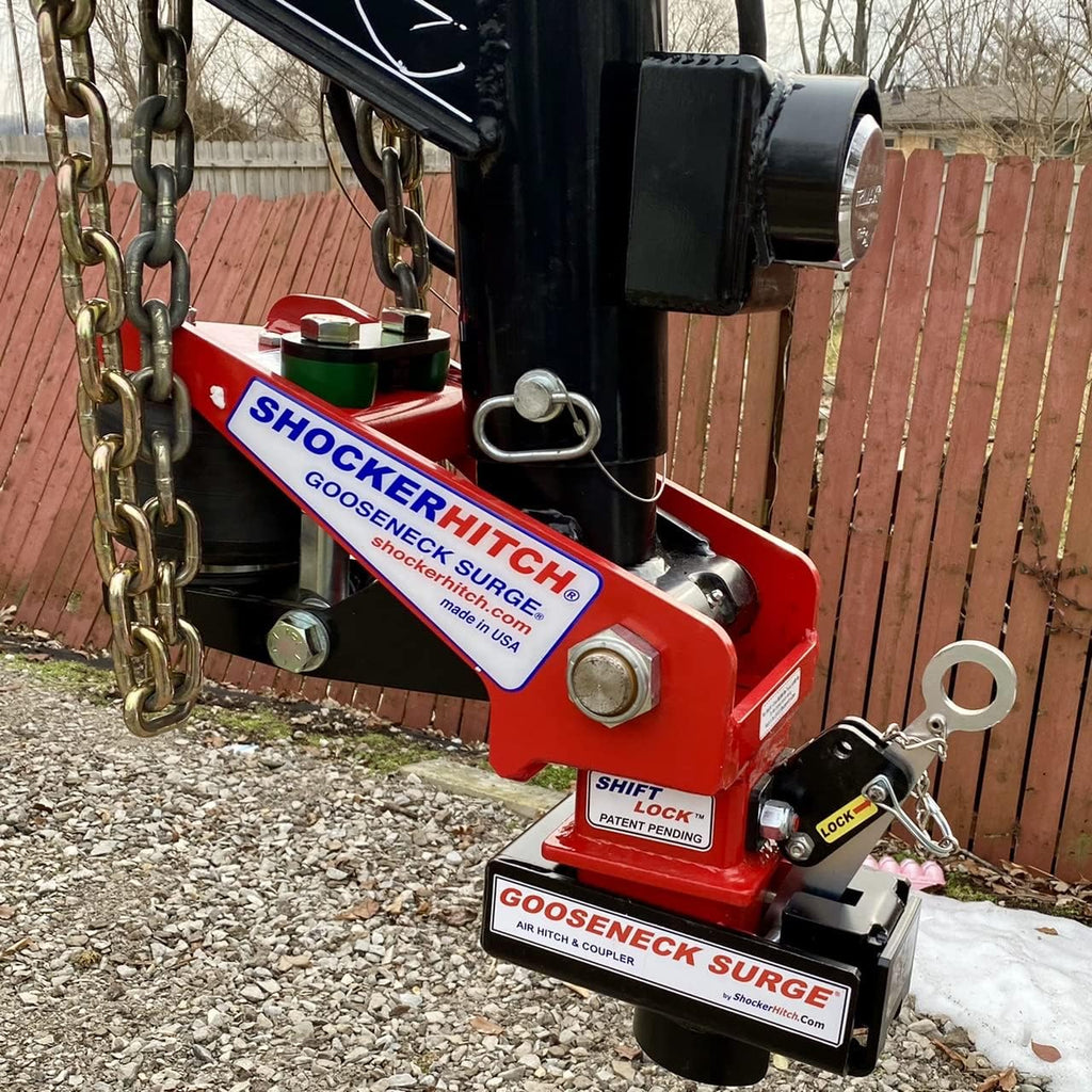 Gooseneck Air Hitch & Coupler, Round 4" Angled Pin 30K SL Coupler P9610