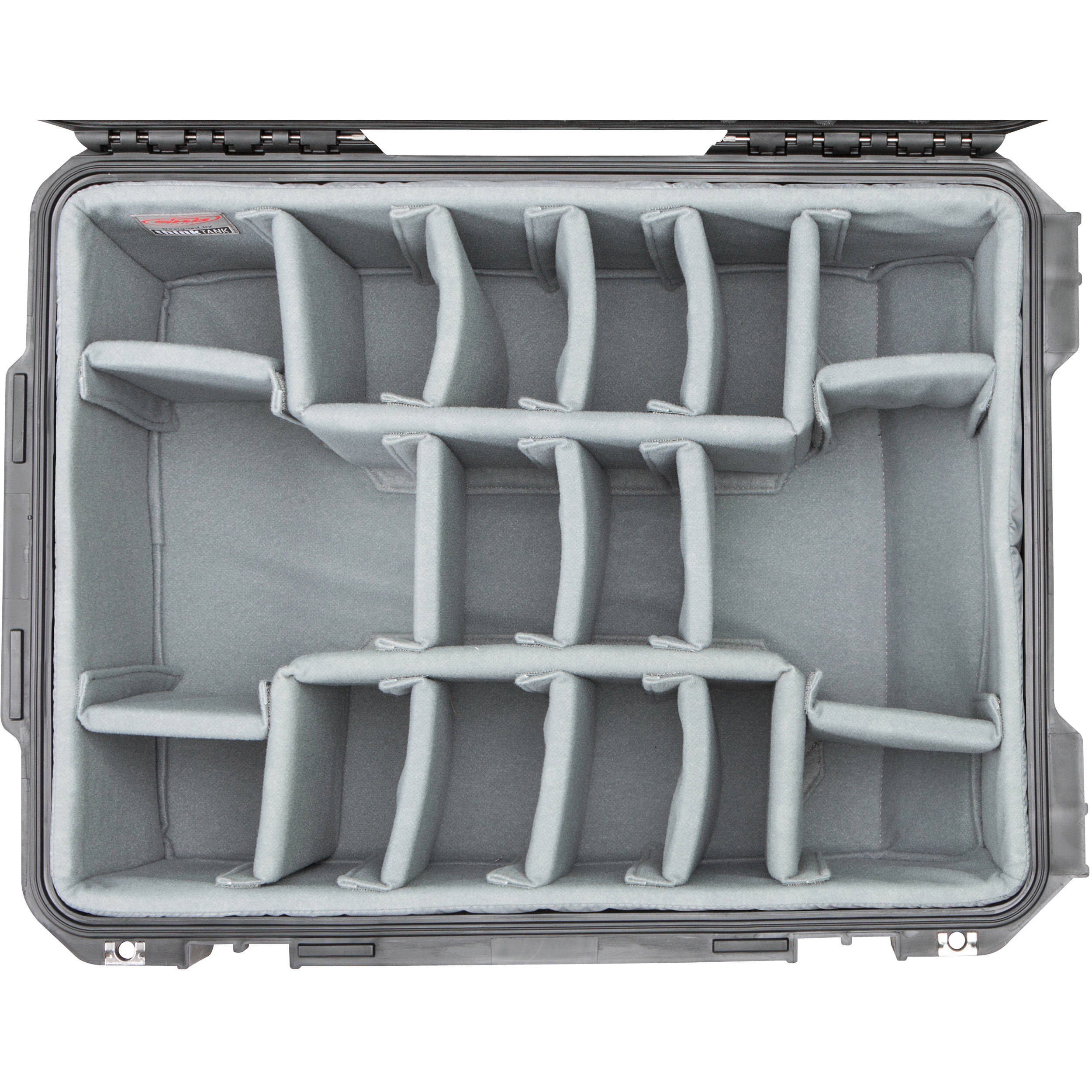Black/Gray Case with Photo Dividers & Lid Organizer Y575923