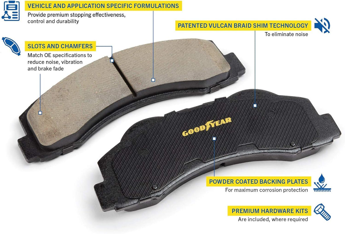 Front Disc Brake Pads Set for Ford F53 Models 1999 to 2007 V976138