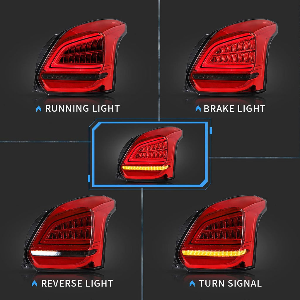 Red Smoke LED Tail Lights for Suzuki Swift L568