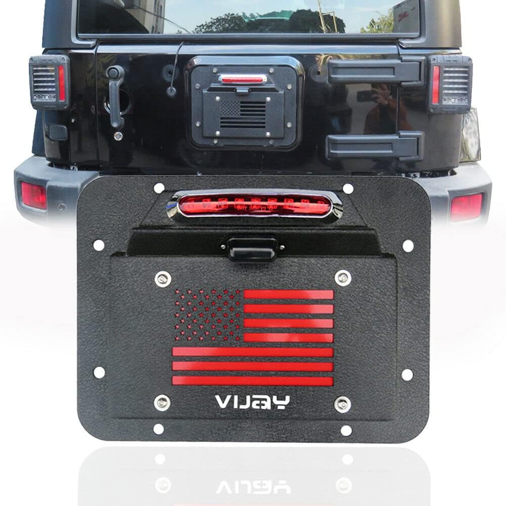 Spare Tire Delete License Plate Relocation with Plate Light and Third Brake Light Pack of 2 S458