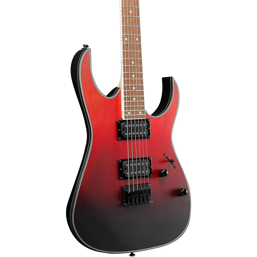 Transparent Crimson Fade Matte Electric Guitar I942