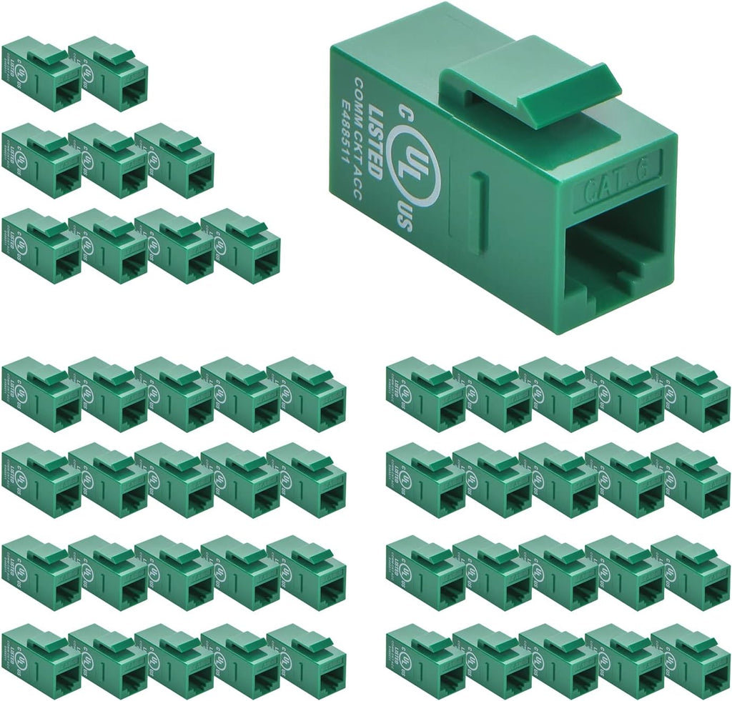 Cat.6 RJ45 Inline Coupler Female-Female 50-Pack Orange E9411