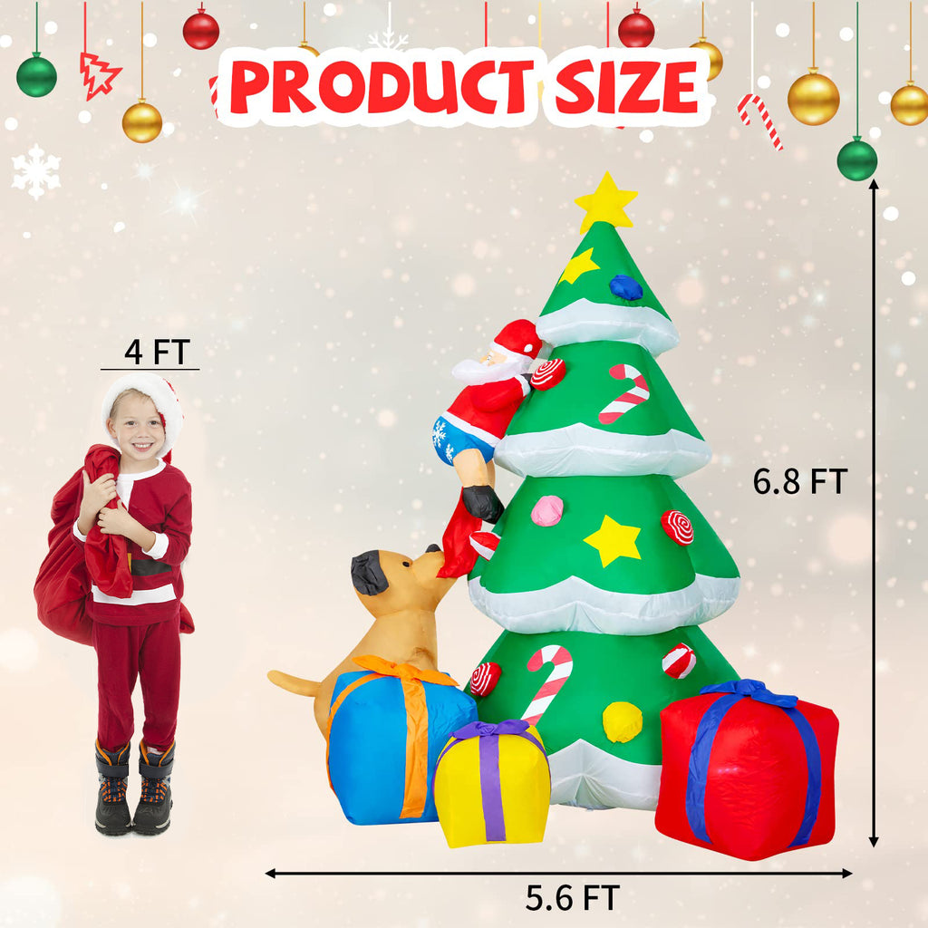 7FT Christmas Inflatables Santa Claus Blow Up Decor K42446