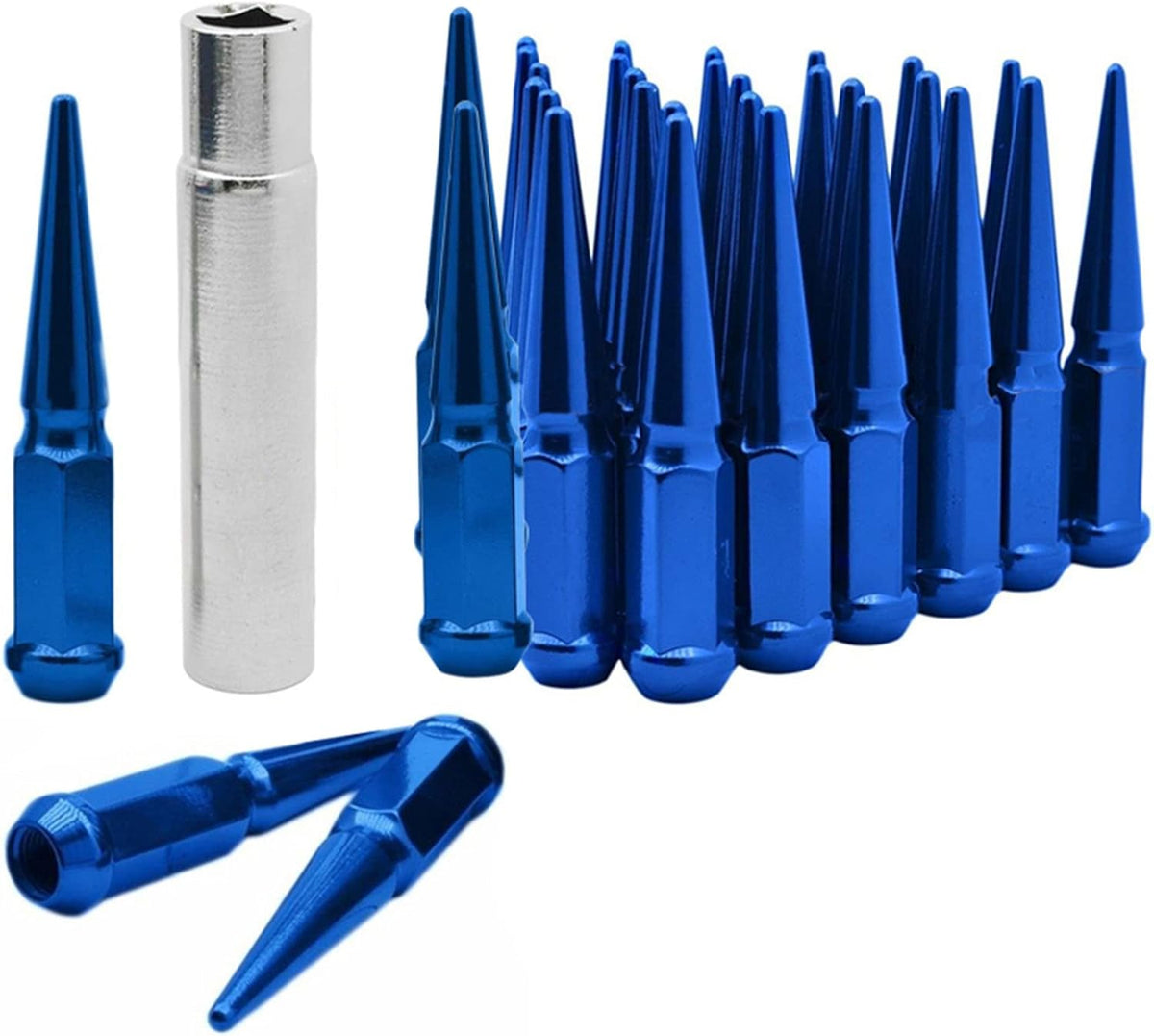 32 Spike Lug Nuts Black 1/2-20 Taper D451