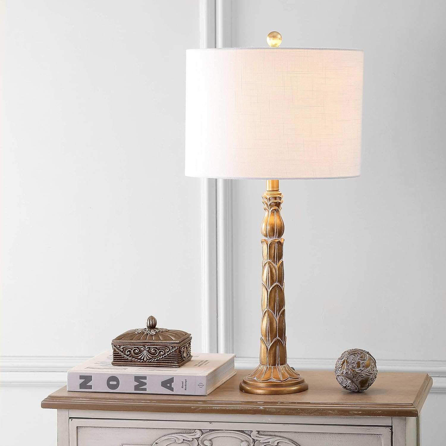 Antique Gold Resin LED Lamp V770