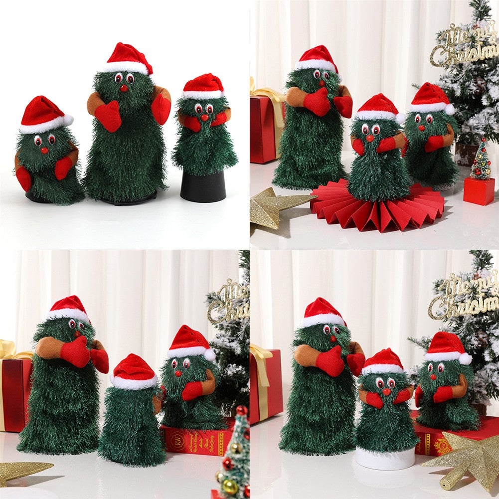 Christmas Tree Plush Toy Dancing Singing Doll X9501