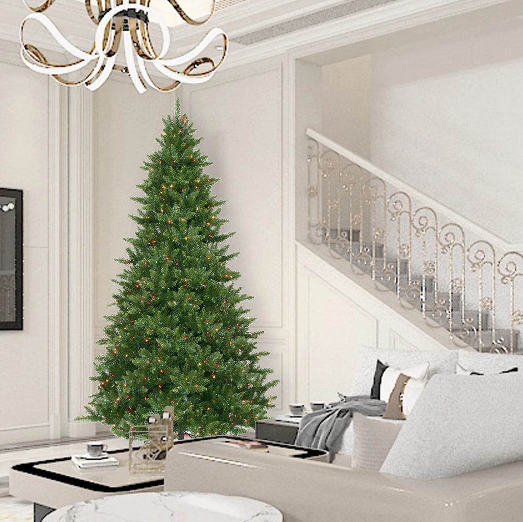 9.5' Artificial Christmas Tree with Multi-colored Lights O686028