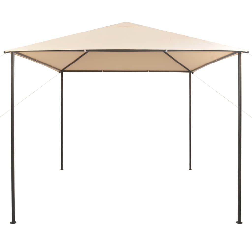 Beige Steel Gazebo Tent Canopy T75744