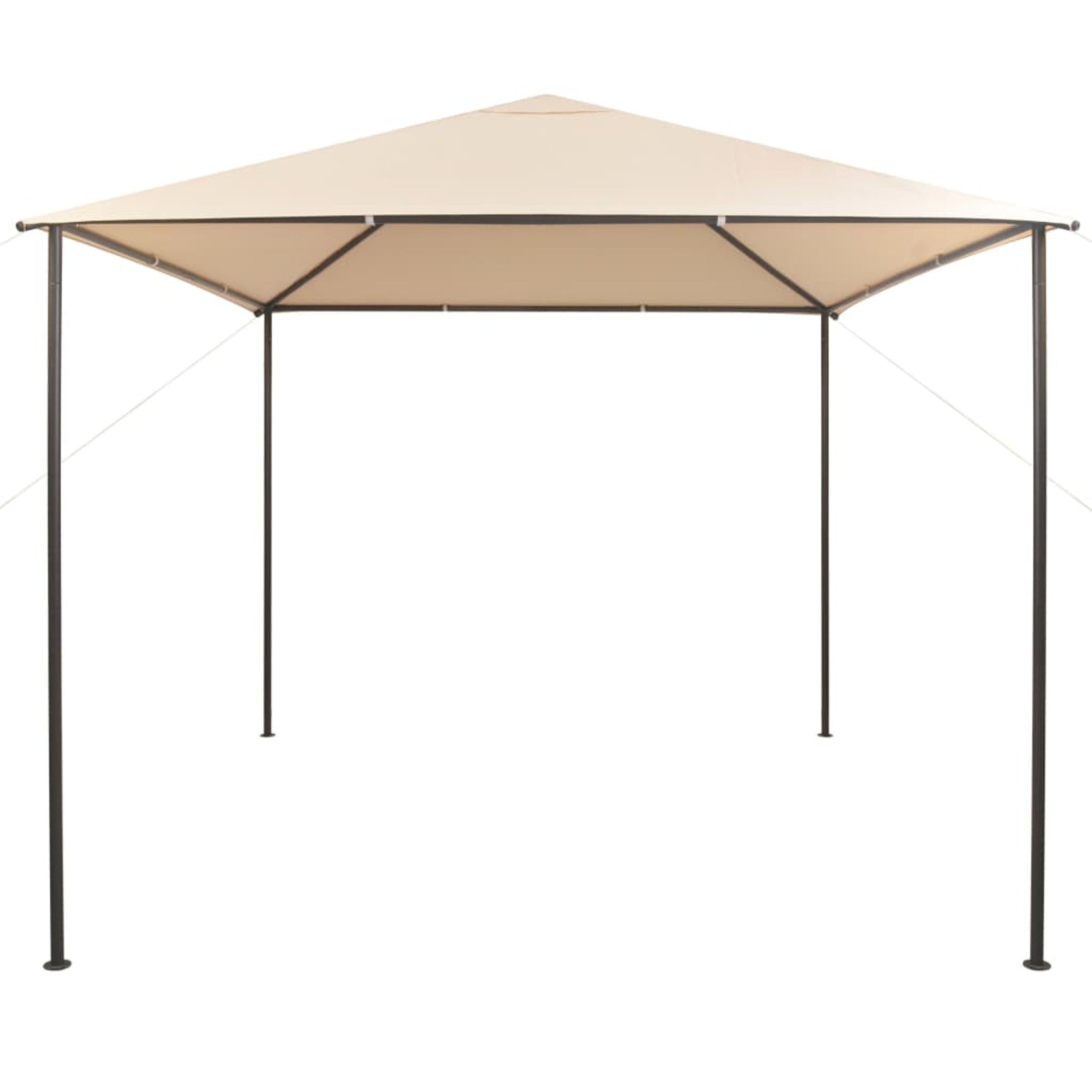 Beige Steel Gazebo Tent Canopy T75744