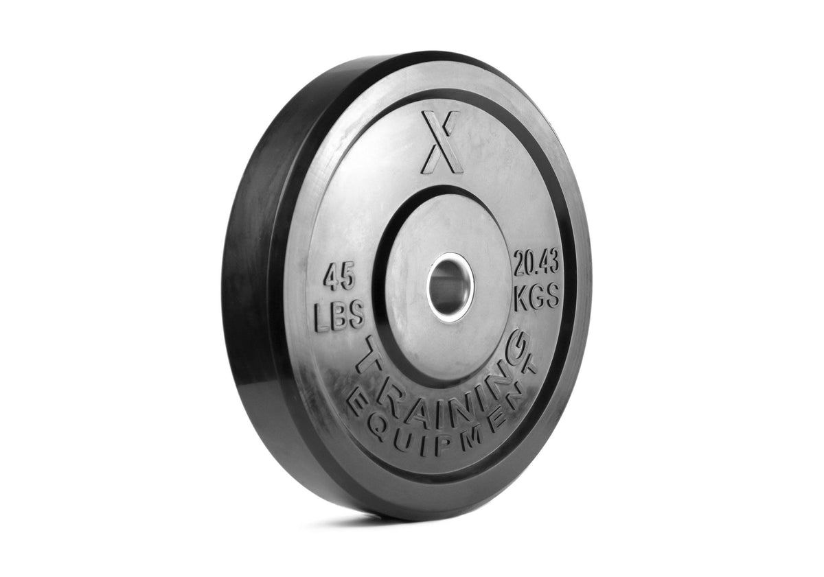 45lb Solid Rubber Bumper Plate with Steel Insert P566