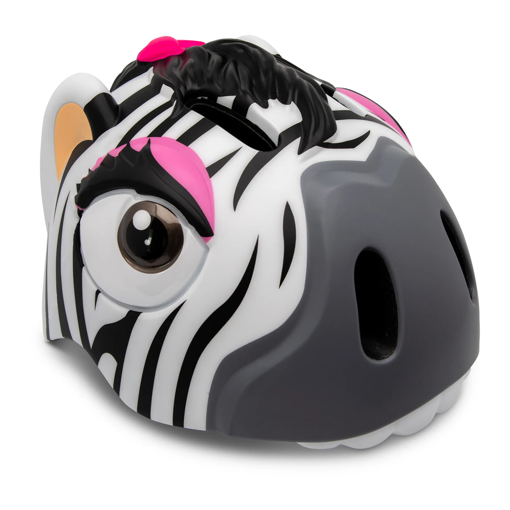 Black & White Zebra Kids Bike Helmet D9406