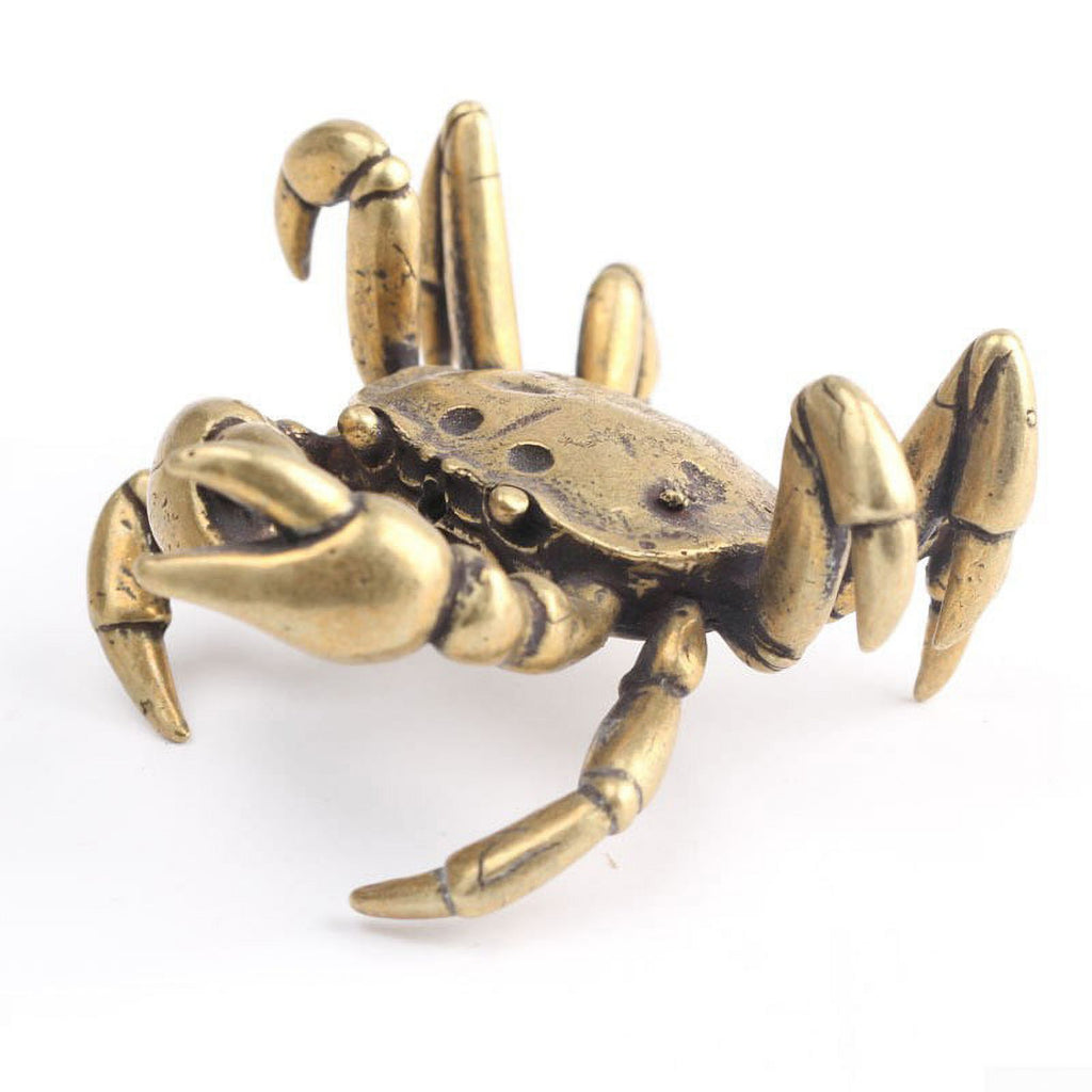 Solid Copper Crab Miniature Figurines L36740
