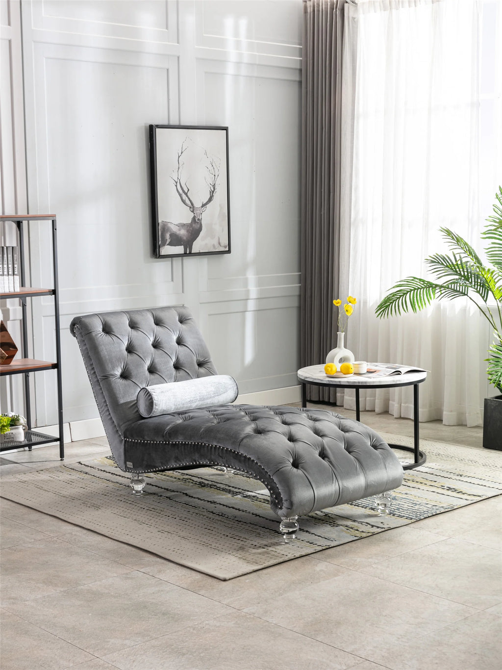 Leisure Concubine Sofa With Acrylic Feet H852089