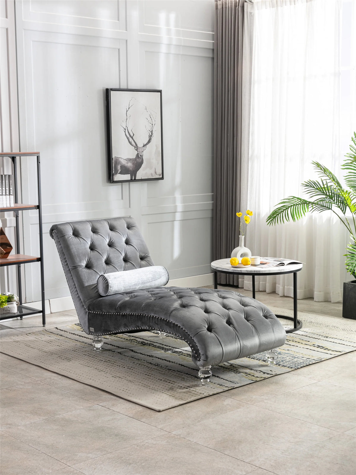 Leisure Concubine Sofa With Acrylic Feet H852089