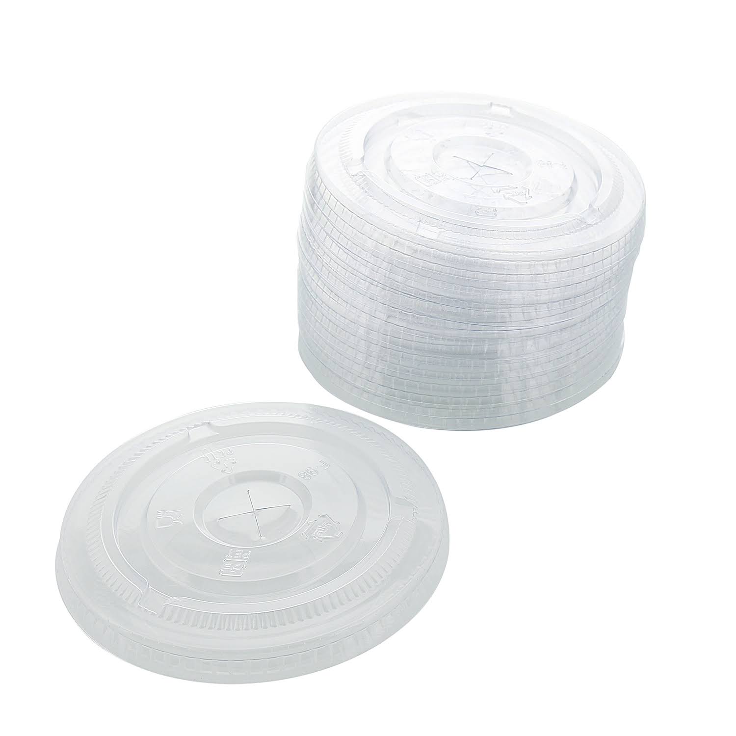 Clear Pet Lids with Straw Slots, Case of 1,000 U8711