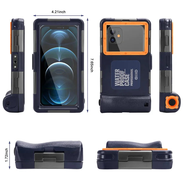 Waterproof Protective Case for Phones Up to 6.9 Inch with Lanyard A789