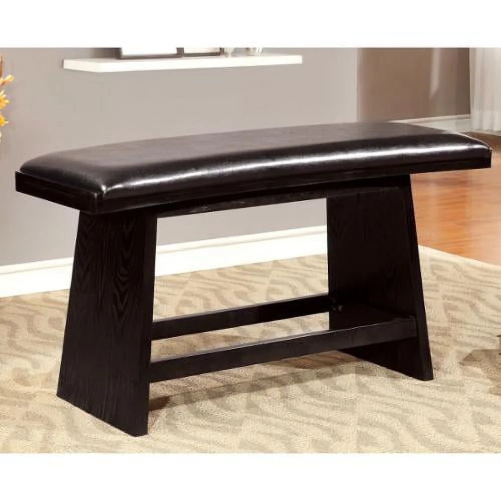 Black Faux Leather 6-Piece Counter Height Dining Set O15592