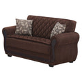 Brown Convertible Storage Loveseat B755212