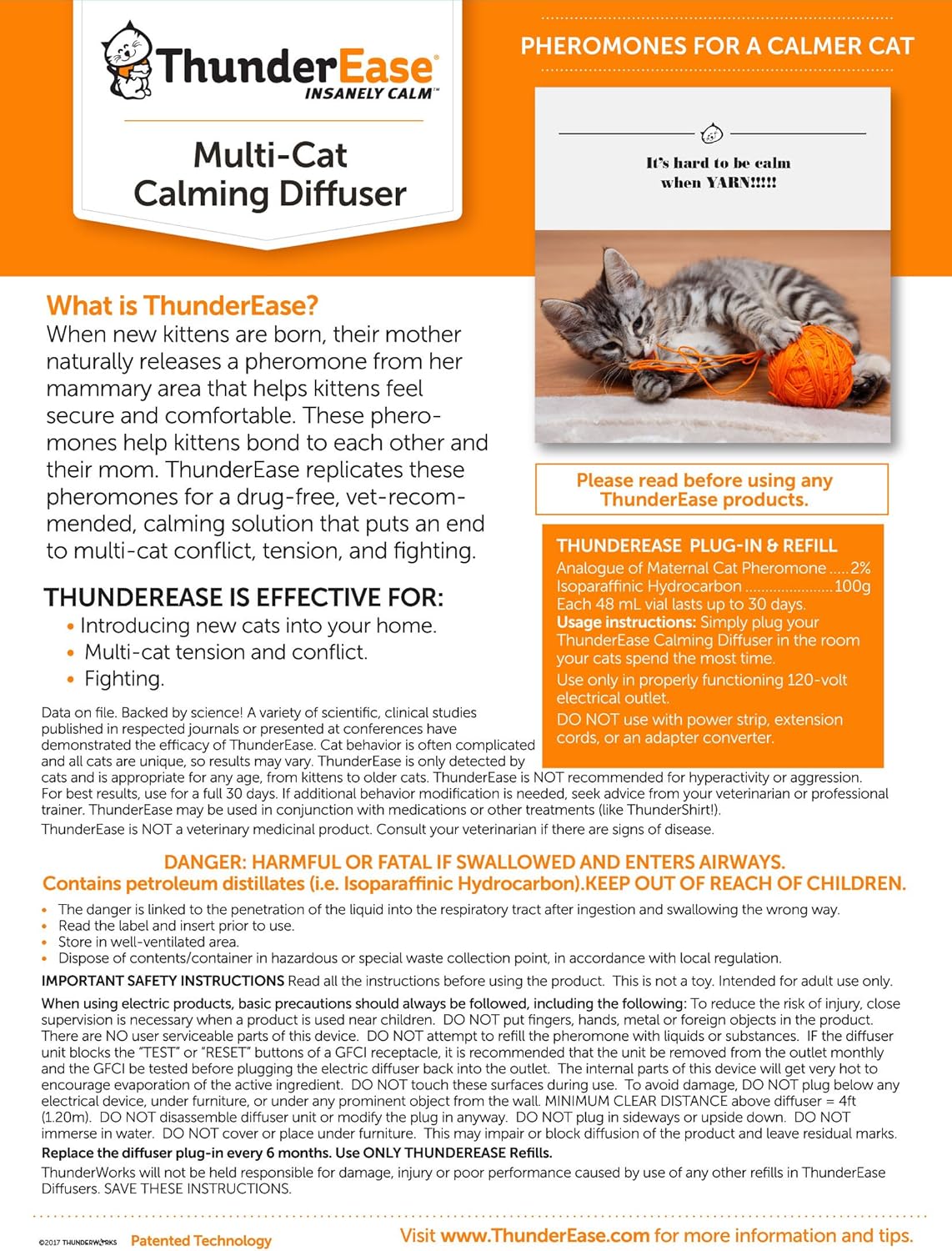 Multicat Calming Pheromone Diffuser Refill, 60 Day Supply, Pack of 2 V463
