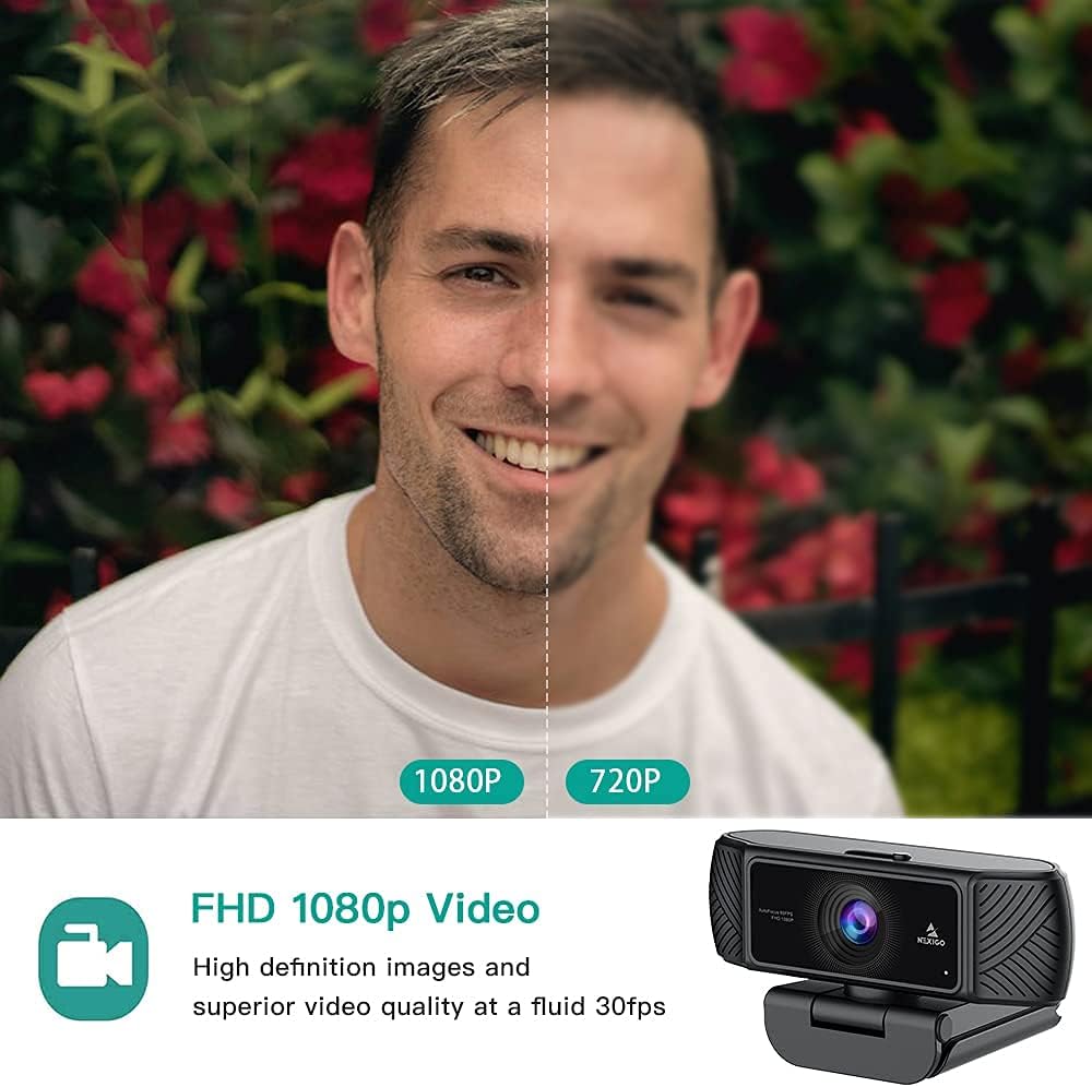 1080P AutoFocus USB Webcam with Microphone and Privacy Cover Z9952