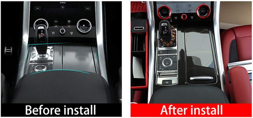 Carbon Fiber Style ABS Plastic Center Console Panel Cover Trim T74020