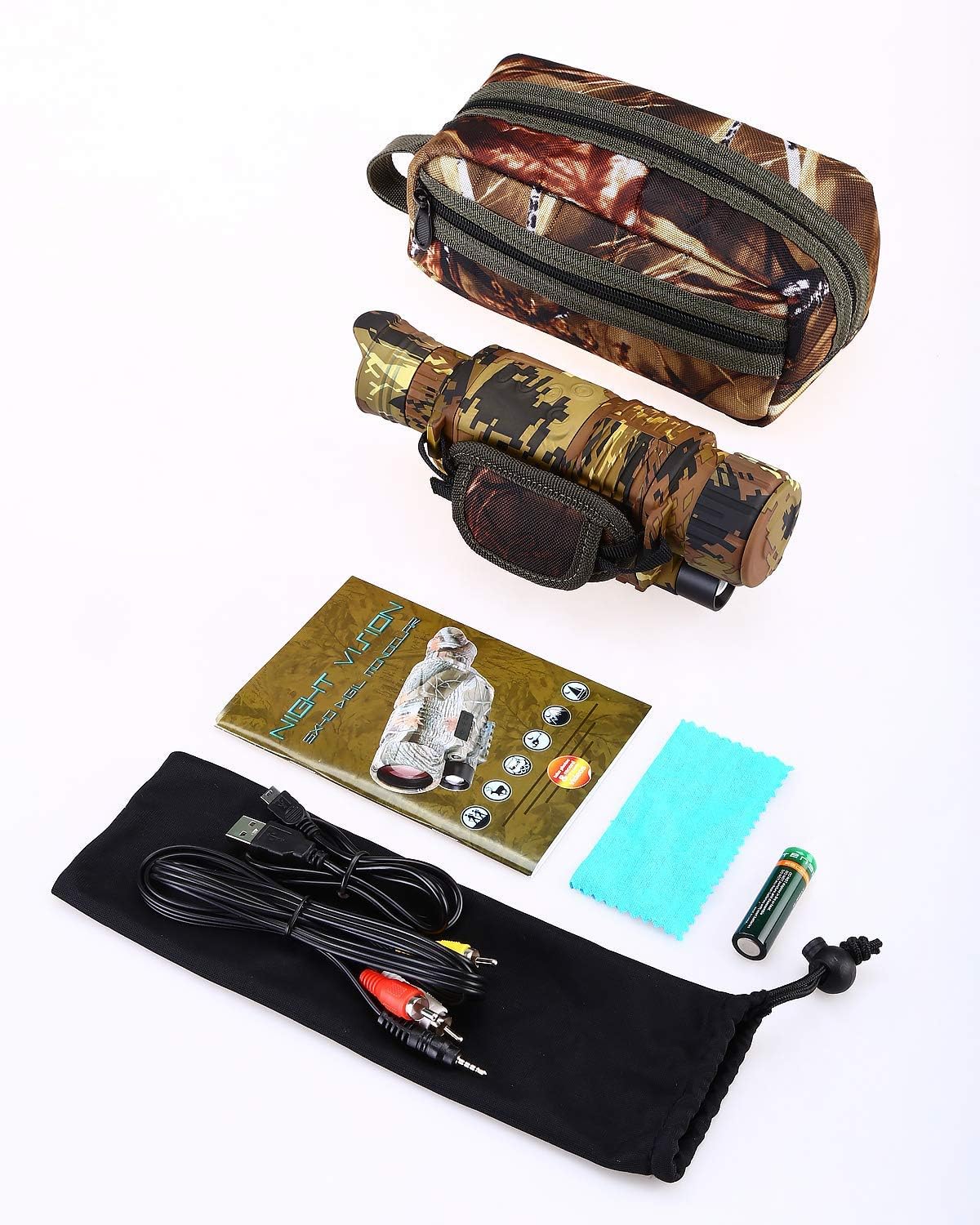 32GB Night Vision Monocular with 32GB Card and 14500 Battery Q56465