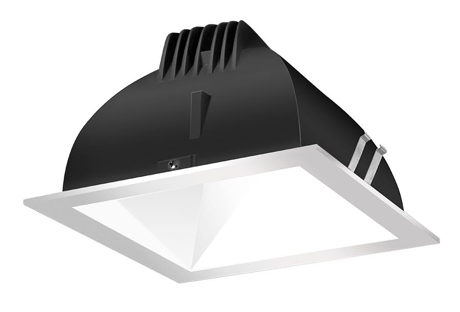 Finishing SC 4x22 Square 3000K LED Wallwash White Cone Silver Ring U302