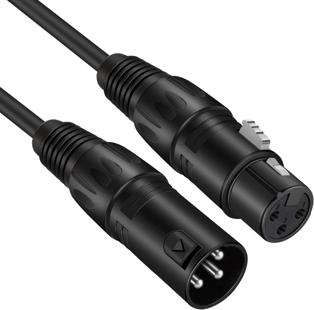 50ft XLR Microphone Male to Female Mic Cables Black 3-Pack B30892