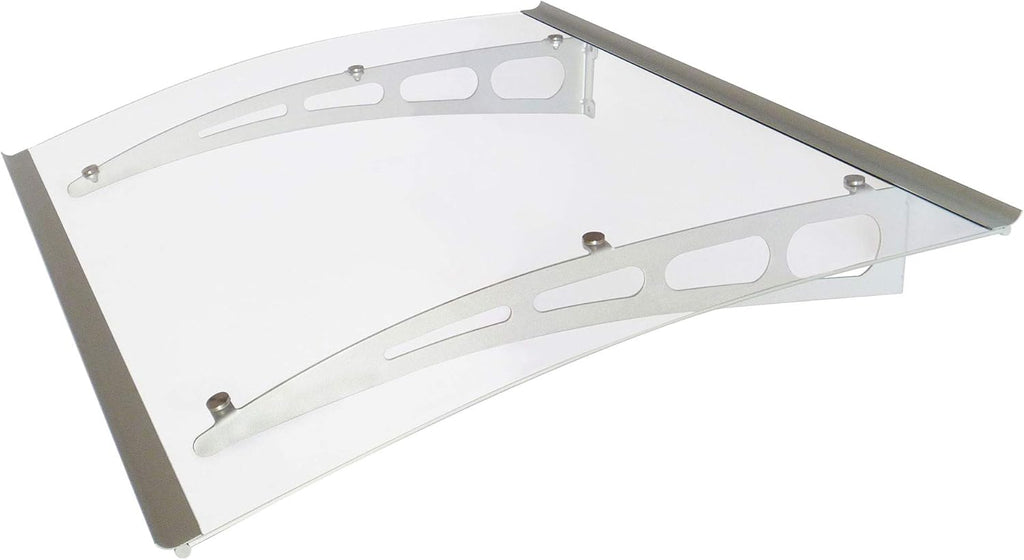 Gray Polycarbonate Door/Window Awning, 47"W x 35"D M2378