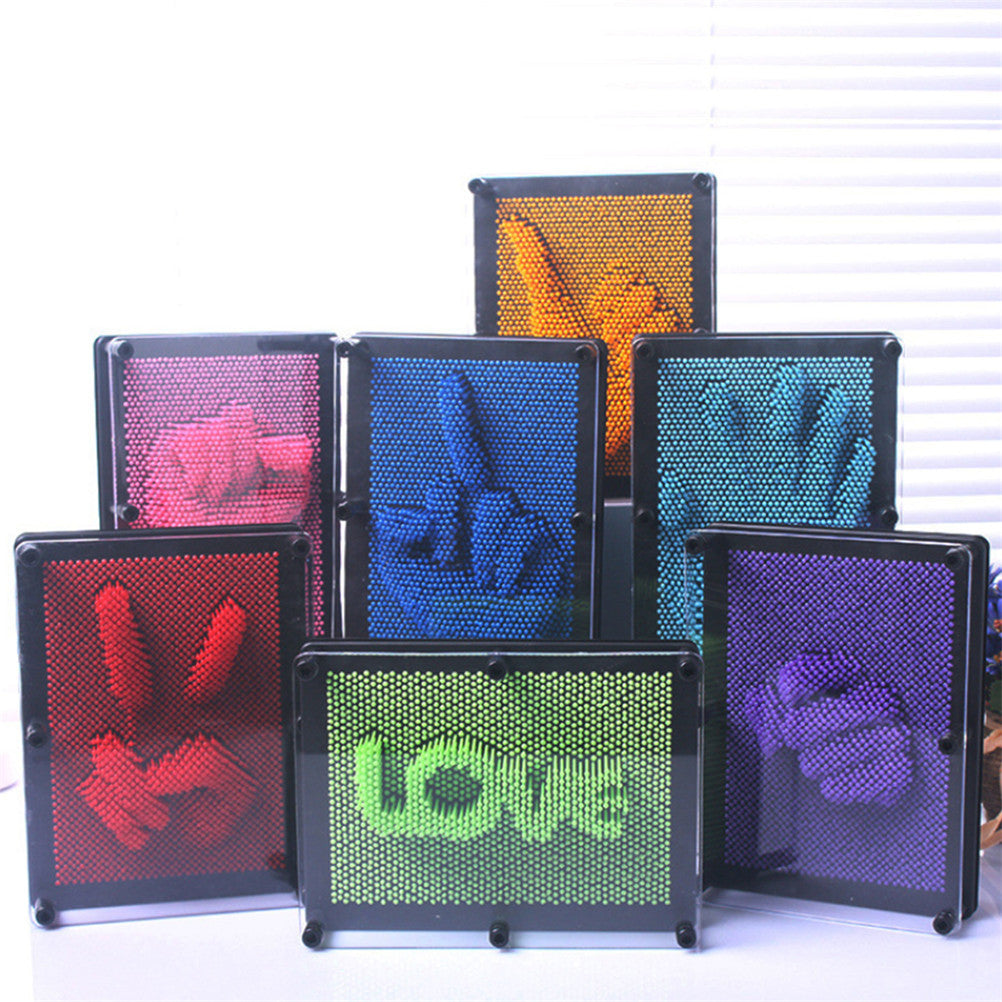 3D Pin Art Sculpture Hand Model Board Desktop Toy E5613