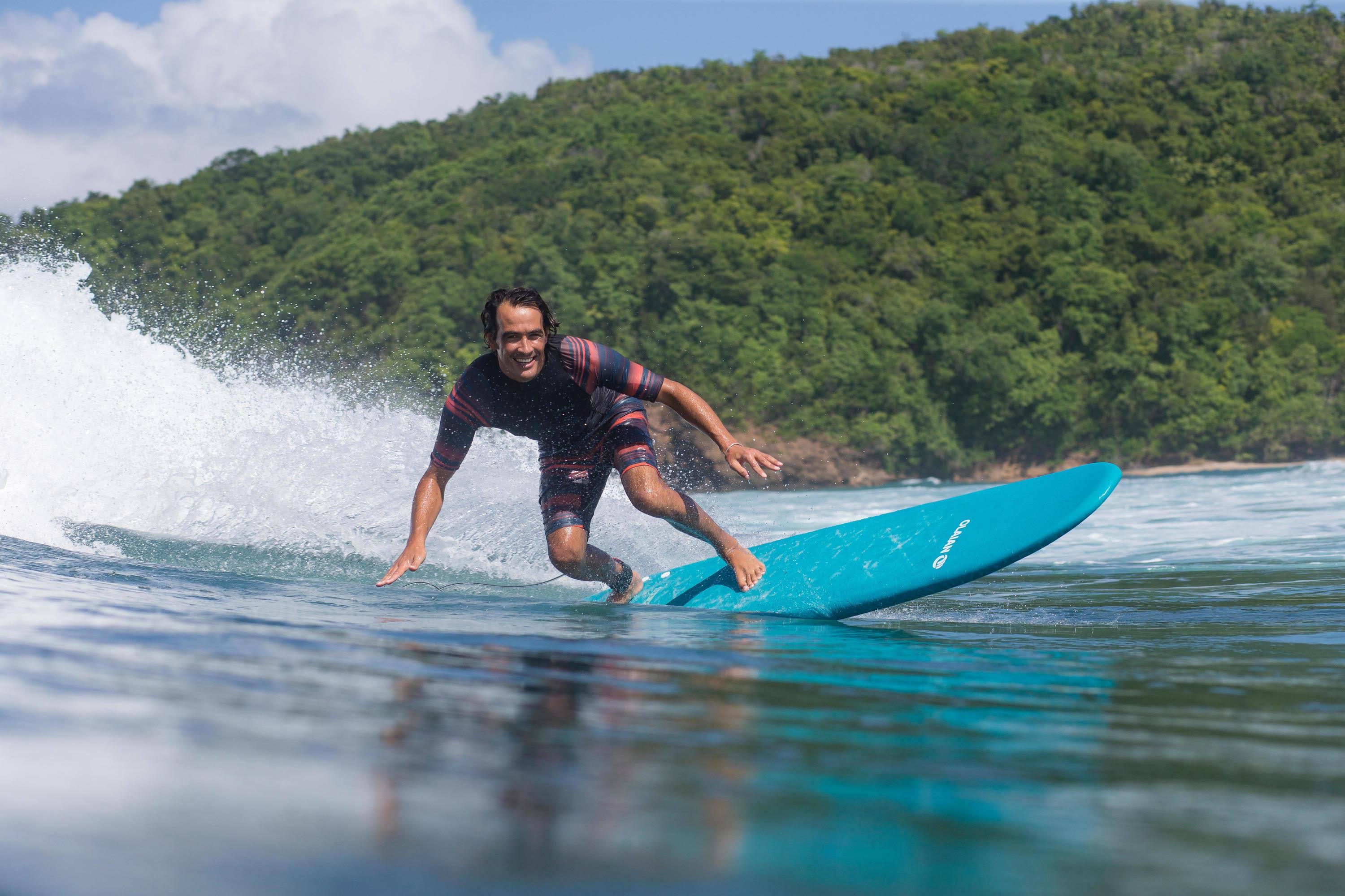 7x22 Foam Surfboard with Leash and 3 Fins X75284
