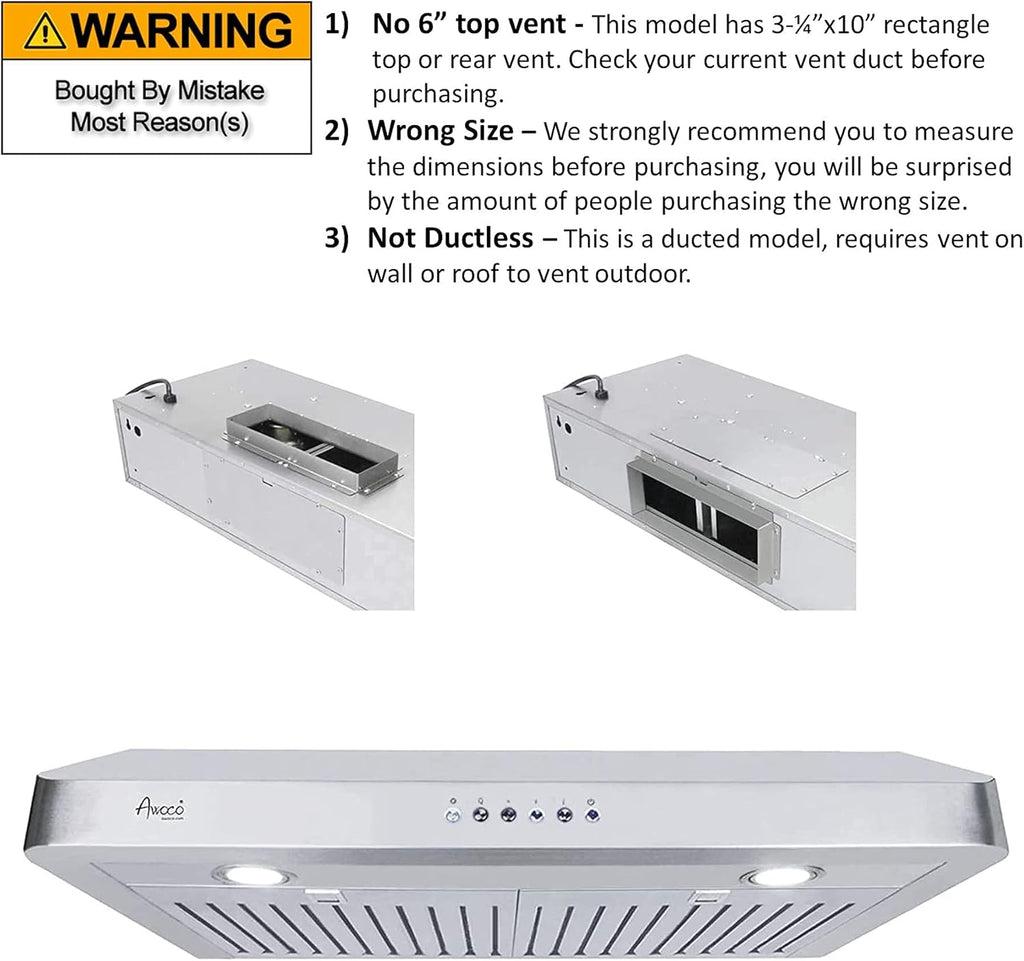 Rectangle Vent Range Hood with LED Lights J959818