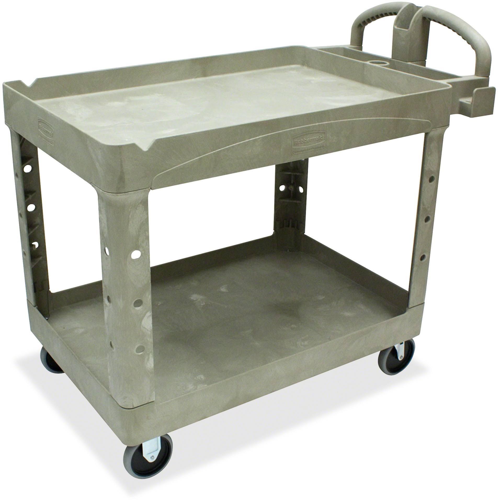 Heavy-Duty 2-Shelf Utility Cart S417
