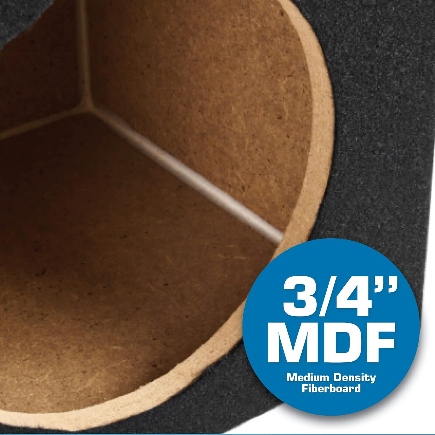 Single 10” Ported MDF Black Carpeted Subwoofer Enclosure, Pack of 2 L500