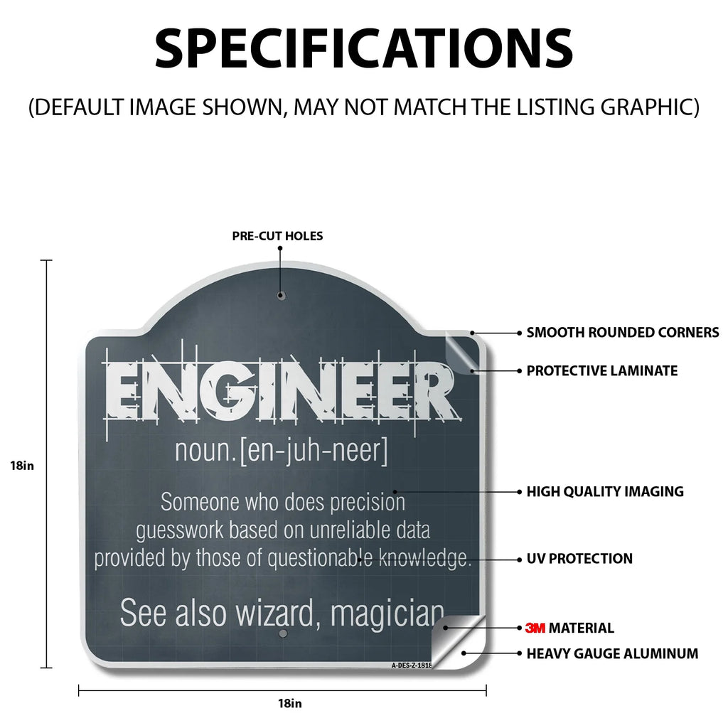 18" X 18" Heavy-Gauge Aluminum Architectural Sign D229758