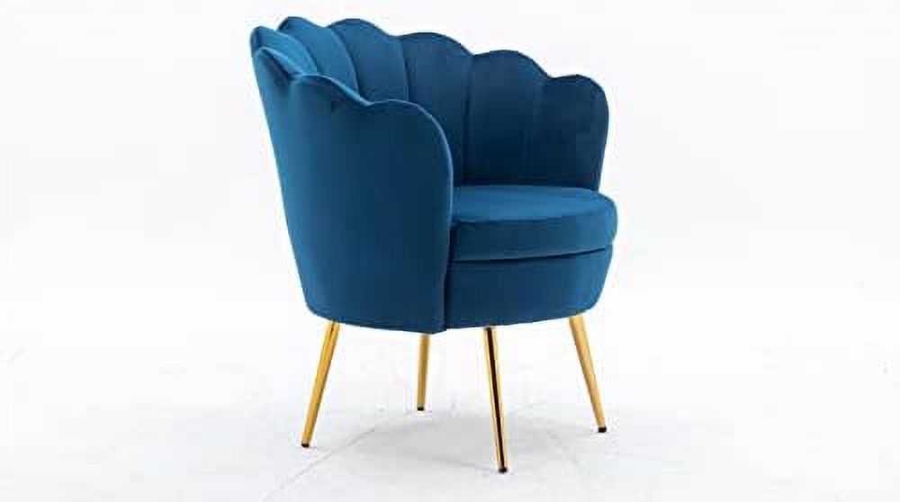 Velvet Vanity Chair with Golden Metal Legs E37909