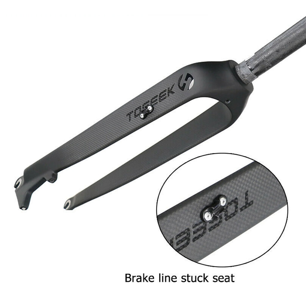 MTB Rigid Fork 1-1/8" Full Carbon Fiber Disc Brake Fork 26/27.5/29'' Straight Tube Mountain Bike Front Forks L643630