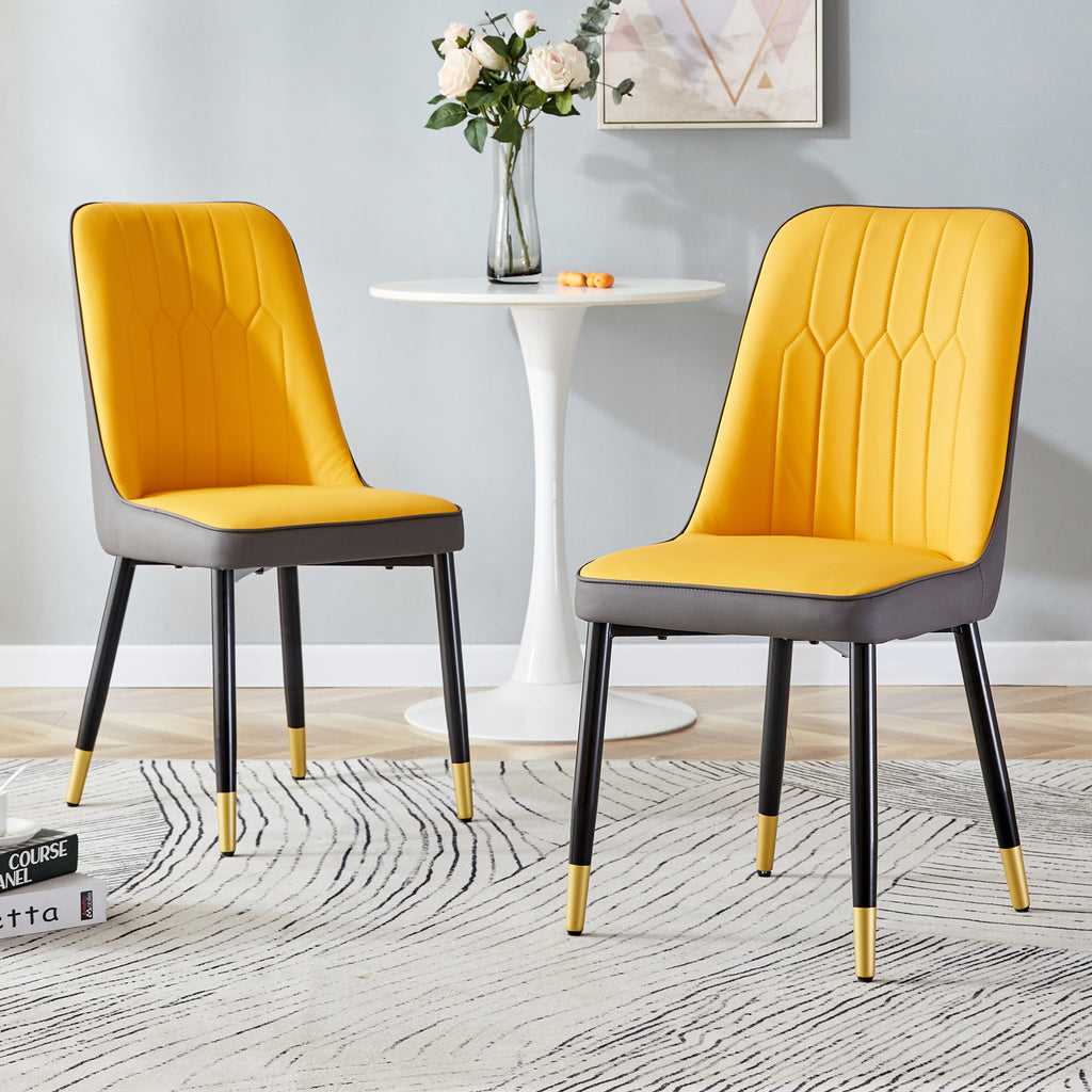 Set of 2 Upholstered Faux Leather Dining Chairs Y760