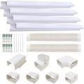 4 inch 17 Ft PVC Decorative Pipe Line Cover Kit, White, Pack of 2 K420680