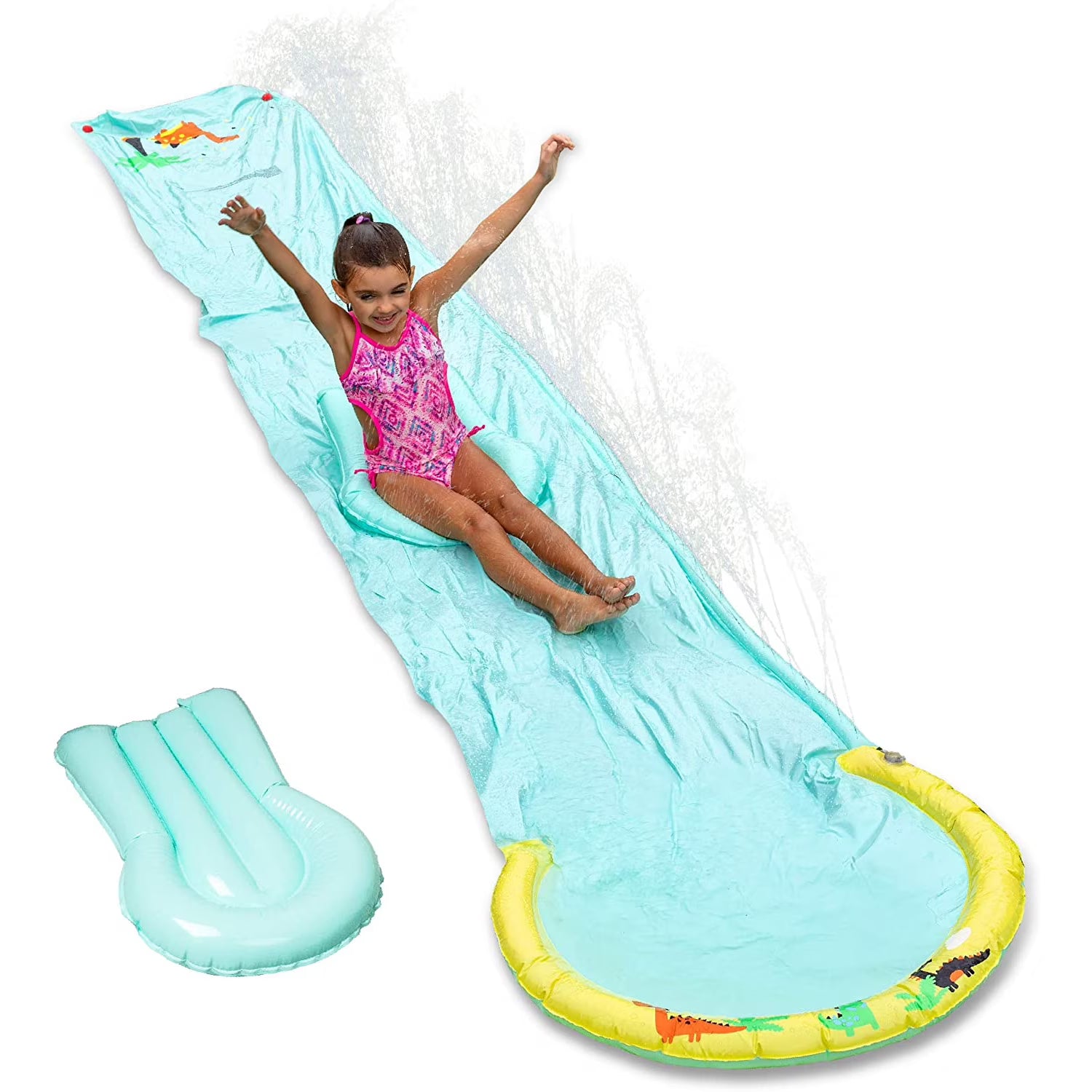Super Giant Water Slip and Slide 192" x 29" with Body Board and Hose Attachment B448411