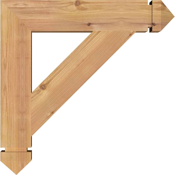 Traditional Arts & Crafts Smooth Bracket, Western Red Cedar A24027