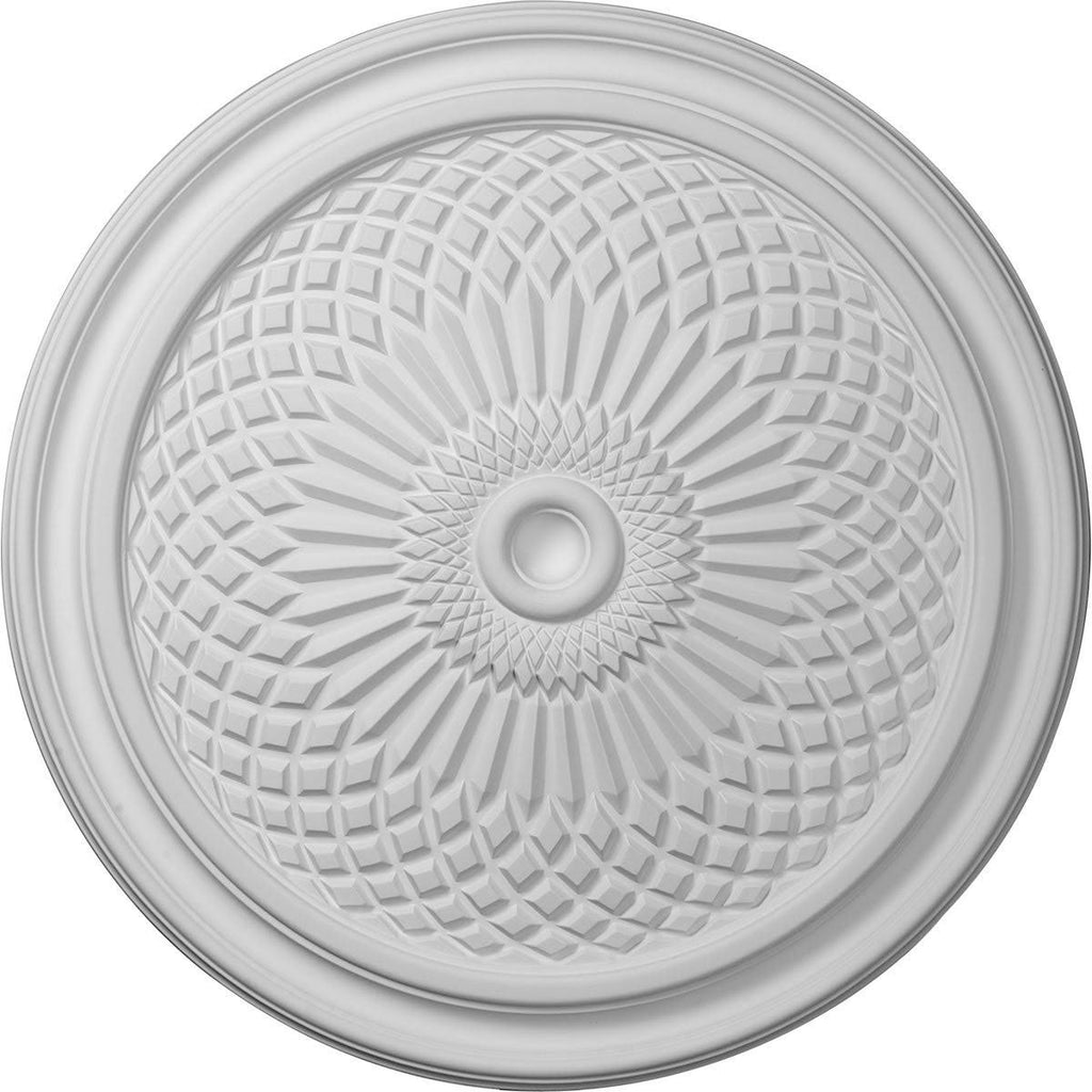 22x22OD x 1 3/4x22P Ceiling Medallion, Hand-Painted Brass W978