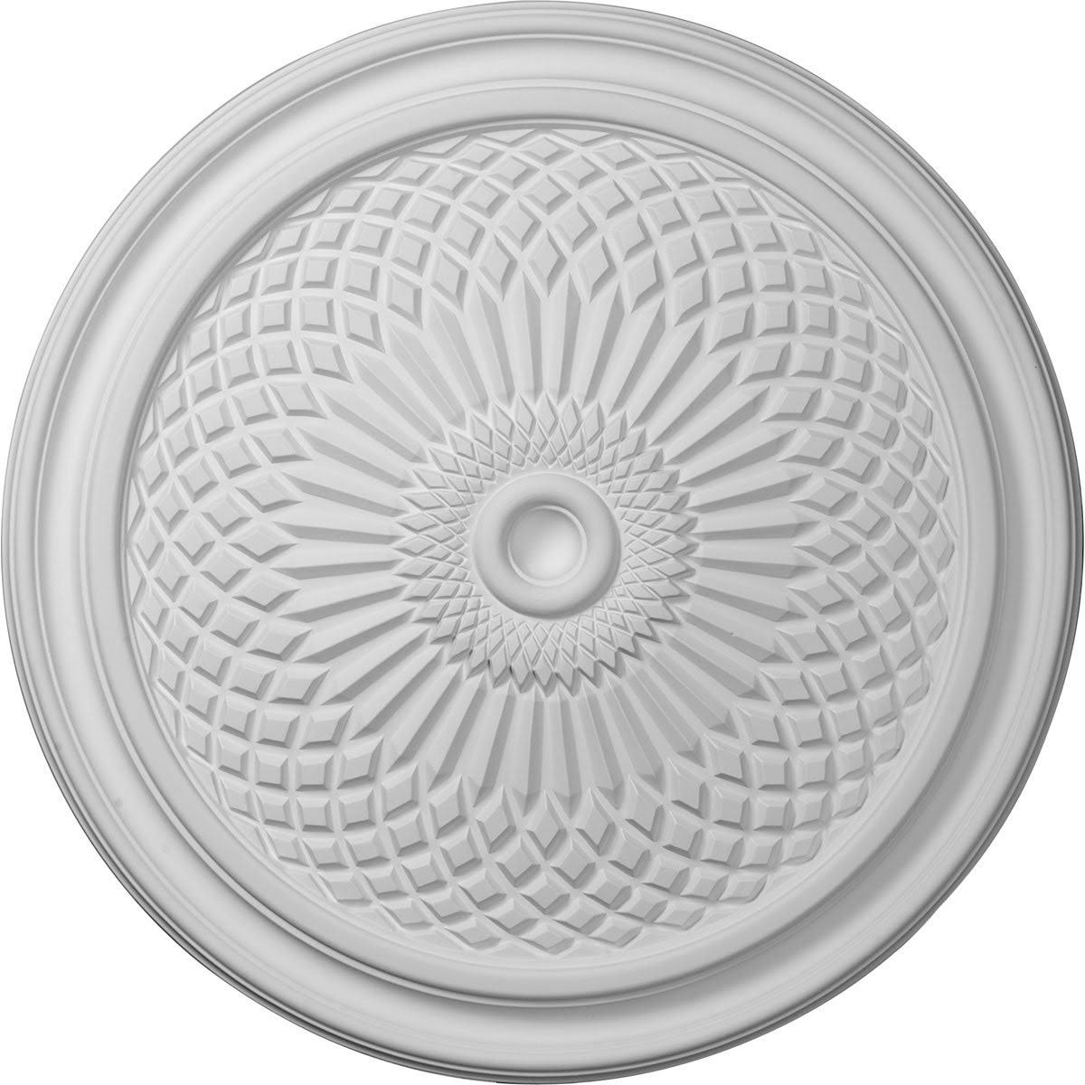 22x22OD x 1 3/4x22P Ceiling Medallion, Hand-Painted Brass W978