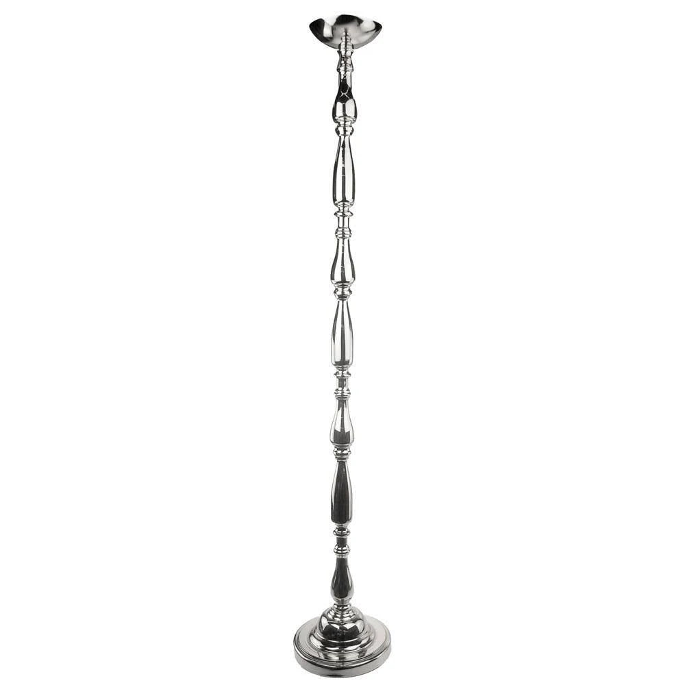 Silver 4-Feet Tall Aluminum Candle Holder Floor Stand P3704
