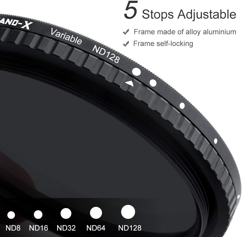 40.5mm Variable ND Filter ND8-ND128 HD Hydrophobic VND Filter E379