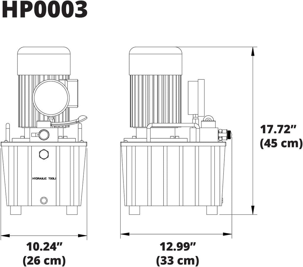 Electric Hydraulic Pump Power Pack Unit 2 Stage Double Acting 110v 10k psi 488 Cubic in Capacity W19299