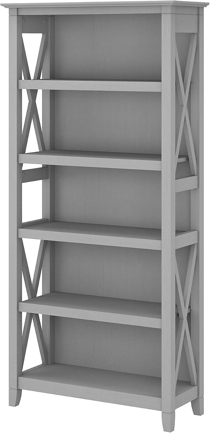 Tall 5 Shelf Bookcase, Cape Cod Gray U1673